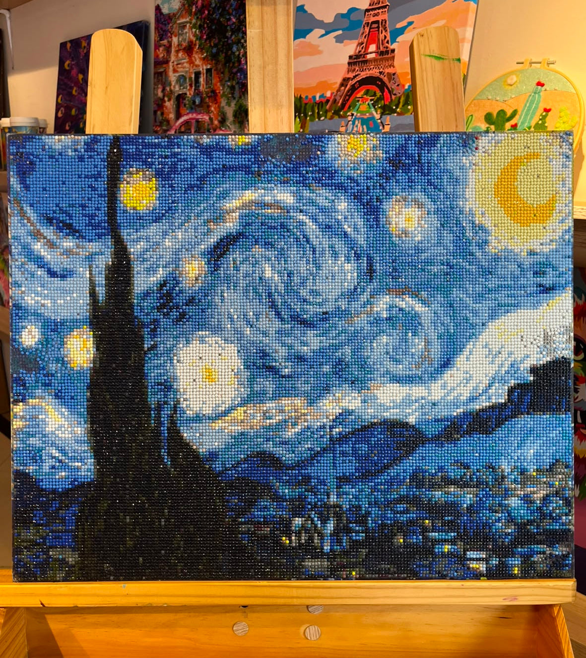 Noche Estrellada- Van Gogh  -Kit Por Diamantes -