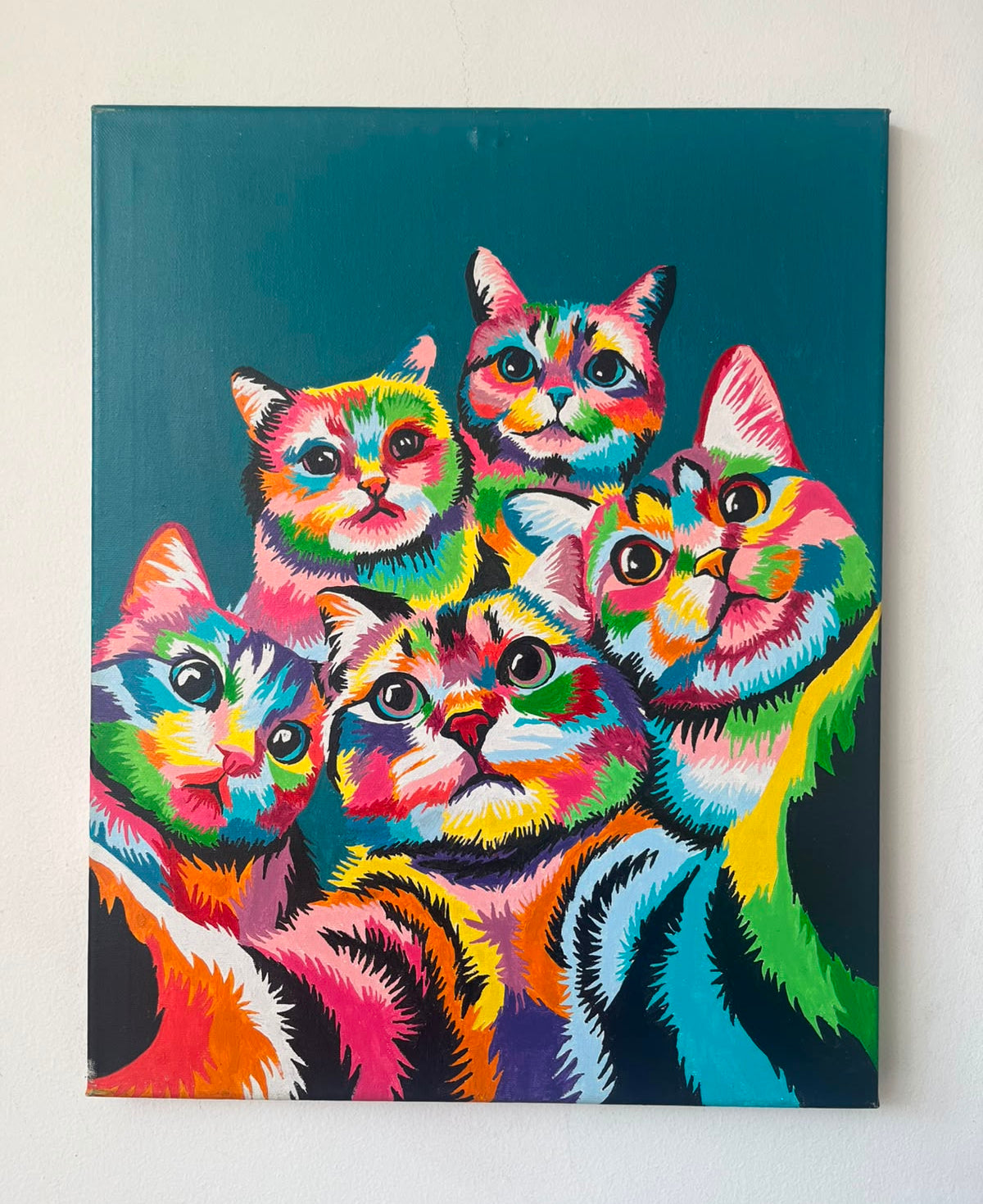 Selfie Gatunos -  Kit de Pinturas por Números - Nivel Avanzado