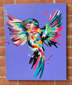 Picaflor Morado  - Kit de Pinturas por Números Colibri  - Nivel Intermedio