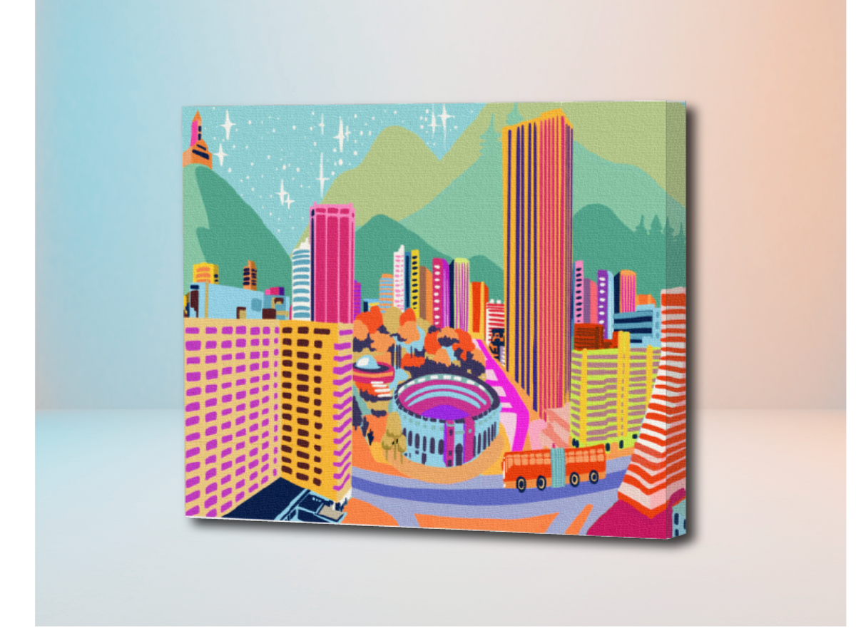 Bogotá  - Kit de Pinturas por Números - Nivel Intermedio