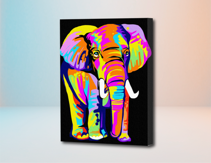 Elefante Neón - Kit de Pinturas por Números - 30% DESCUENTO