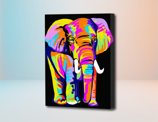 Elefante Neón - Kit de Pinturas por Números - 30% DESCUENTO
