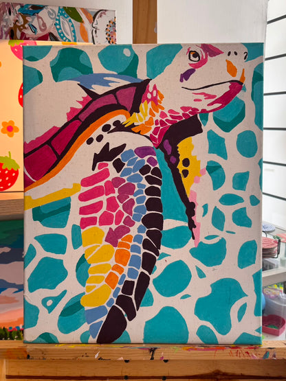 Tortuga Marina  - Kit de Pinturas por Números - Nivel Intermedio