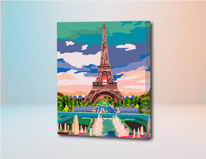 Fuentes en Paris - Kit de Pinturas por Números