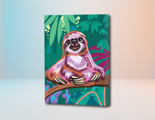 Oso Perezoso - Kit de Pinturas por Números