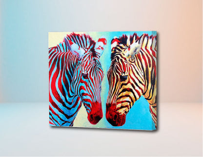 Pareja de Cebras - Kit de Pinturas por Números - 30% DE DESCUENTO