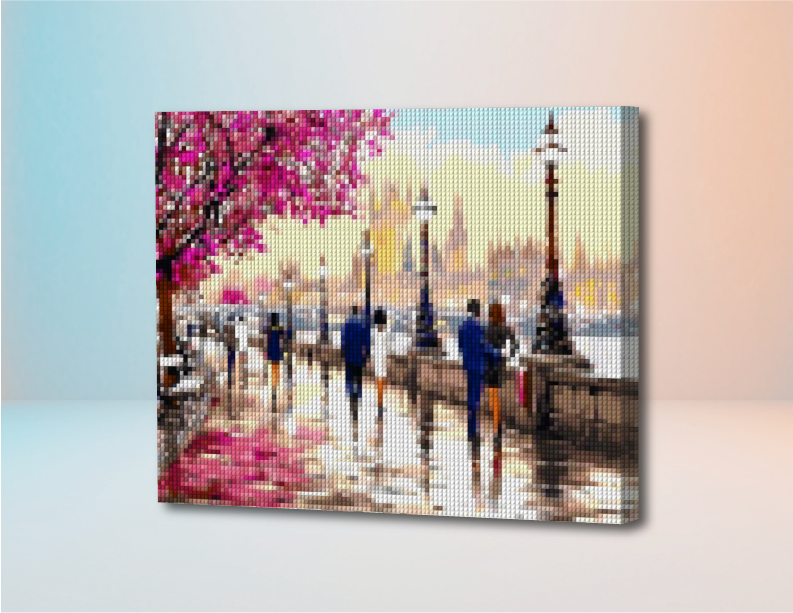 Camino Farol Rosado  - Kit Por Diamantes