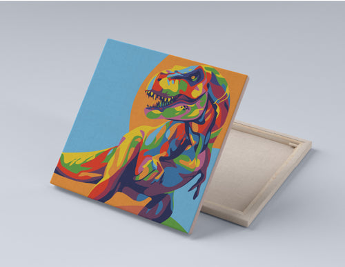 40% DE DESCUENTO - Dinosaurio - Kit de Pinturas por Números Para Niños - Nivel Para Principiantes