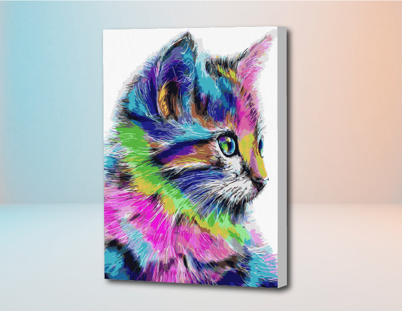 Gato Colores - Kit de Pintura por Números -