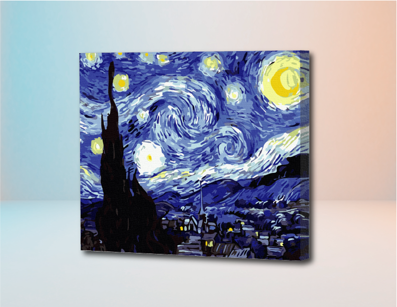 Noche Estrellada- Van Gogh  -Kit Por Diamantes -