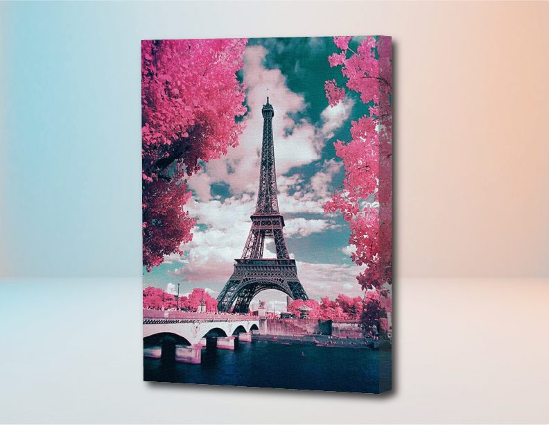 Paisaje Torre Eiffel    - Kit de Pinturas por Números
