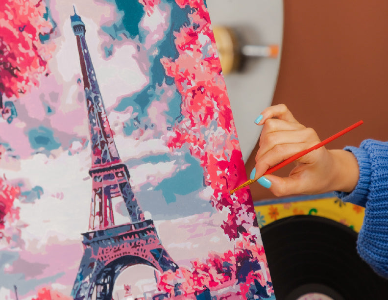 Paisaje Torre Eiffel    - Kit de Pinturas por Números