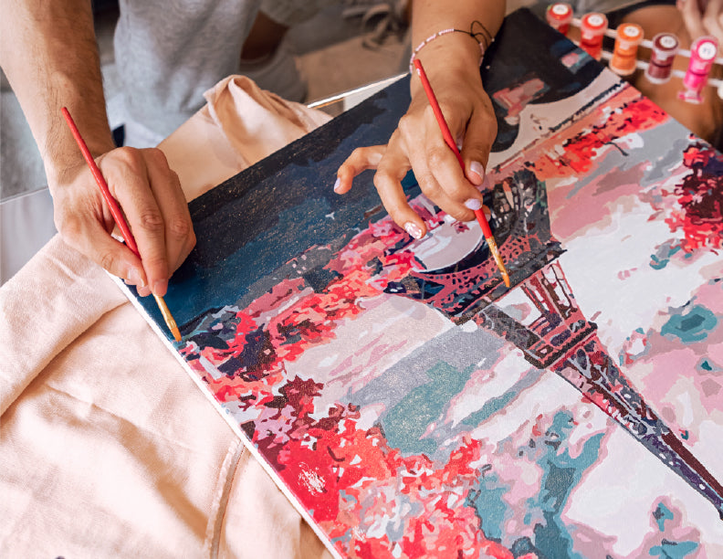 Paisaje Torre Eiffel    - Kit de Pinturas por Números