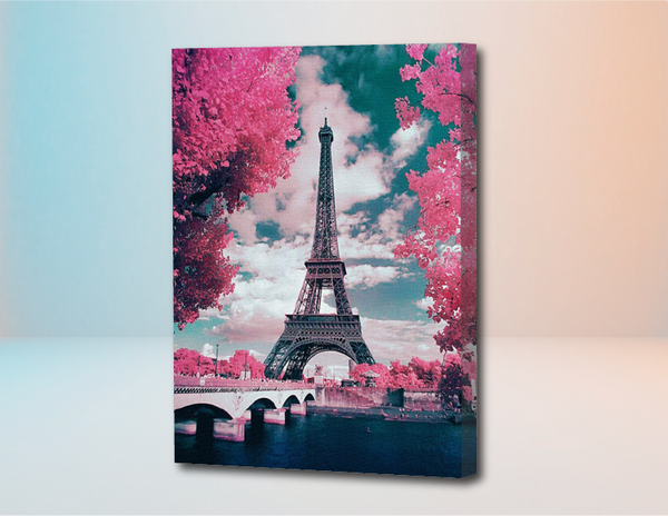 Pintura por números 50x40cm - Torre Eiffel - Ingenio Destreza Mental