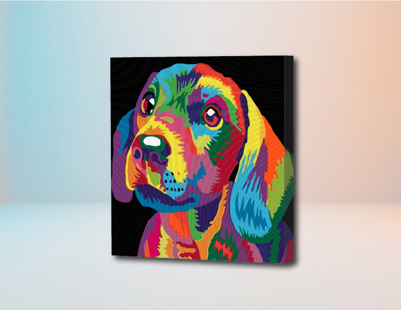40% DE DESCUENTO - Perrito - Kit de Pinturas por Números PARA NIÑOS - Nivel Para Principiantes