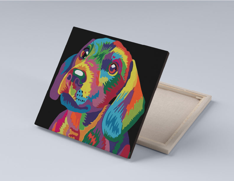 40% DE DESCUENTO - Perrito - Kit de Pinturas por Números PARA NIÑOS - Nivel Para Principiantes