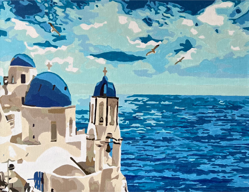 Santorini - Kit de Pinturas por Números