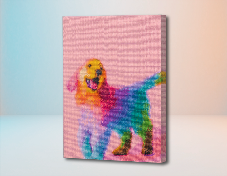 Cachorro Arcoíris -Kit Por Diamantes