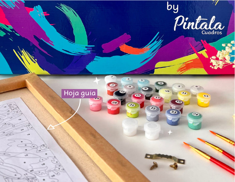 40% DE DESCUENTO - Dinosaurio - Kit de Pinturas por Números Para Niños - Nivel Para Principiantes