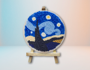 Noche Estrellada Van Gogh - Kit para Bordar con Lanas